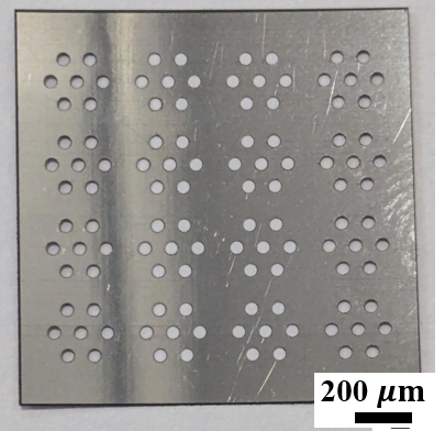 Array of micro-holes