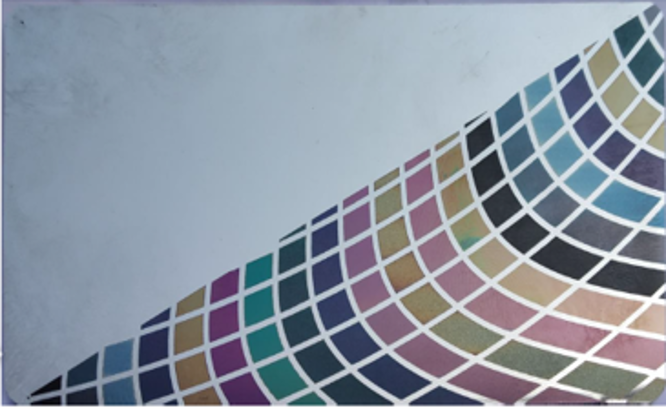Colour marking on stainless steel