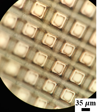 Micro-pillars on diamond