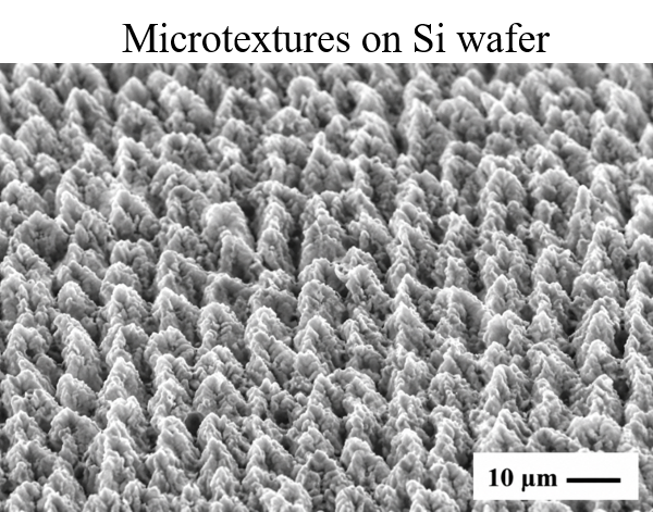 Microtextures on Si wafer