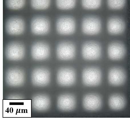 Square microtexture array