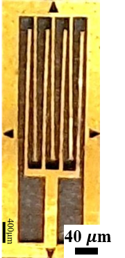 Laser-patterned strain gauge
