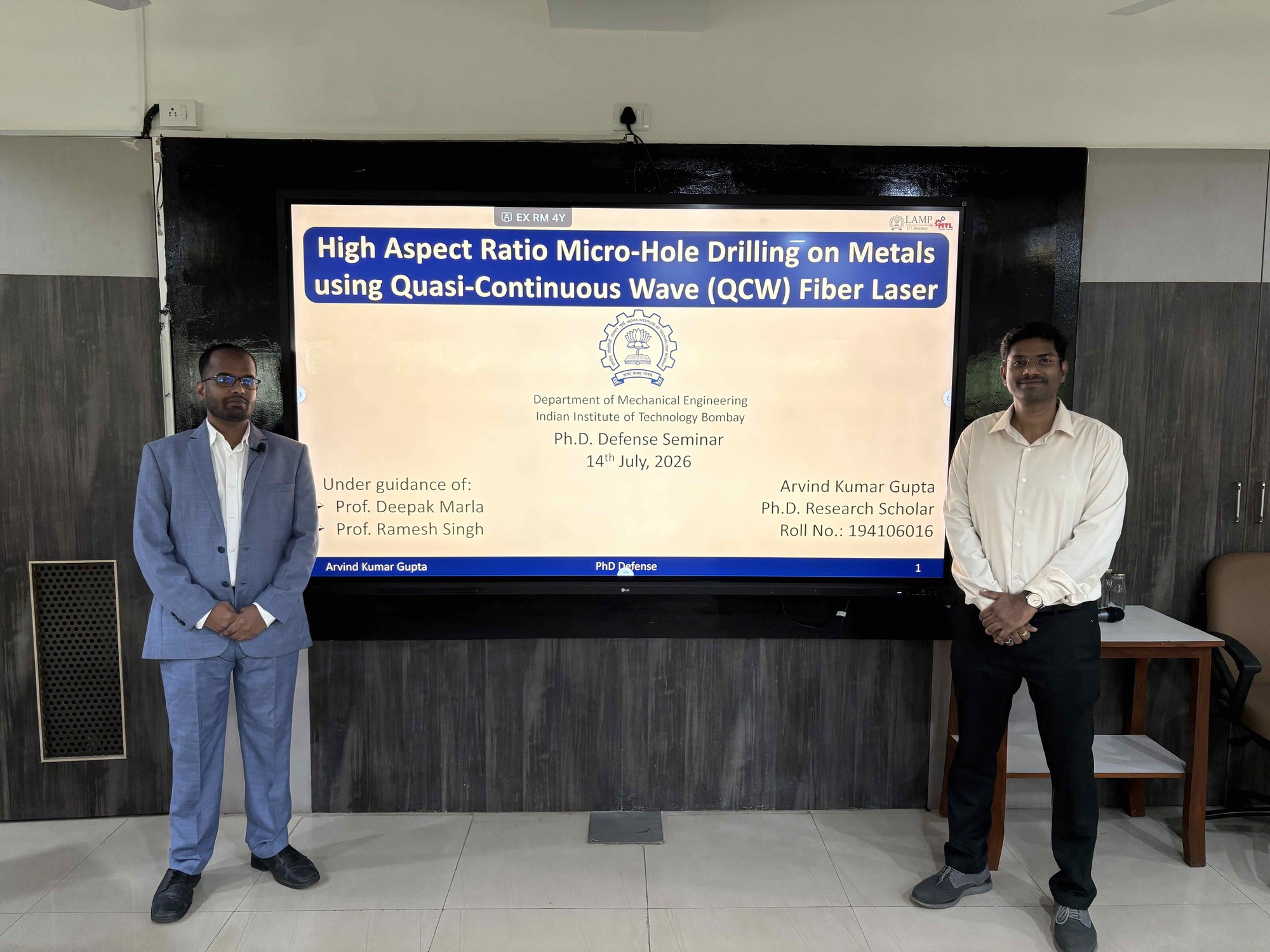 Dr. Arvind Gupta — PhD Defense
