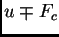 $\displaystyle u\mp F_{c}$