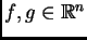 $ f,g \in \mathbb{R}^{n}$