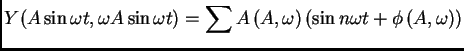 $\displaystyle Y( A\sin \omega t,\omega A\sin \omega t) = \sum A\left( A,\omega \right)\left( \sin n\omega t+\phi \left( A,\omega \right) \right)$