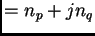 $\displaystyle = n_{p}+jn_{q}$